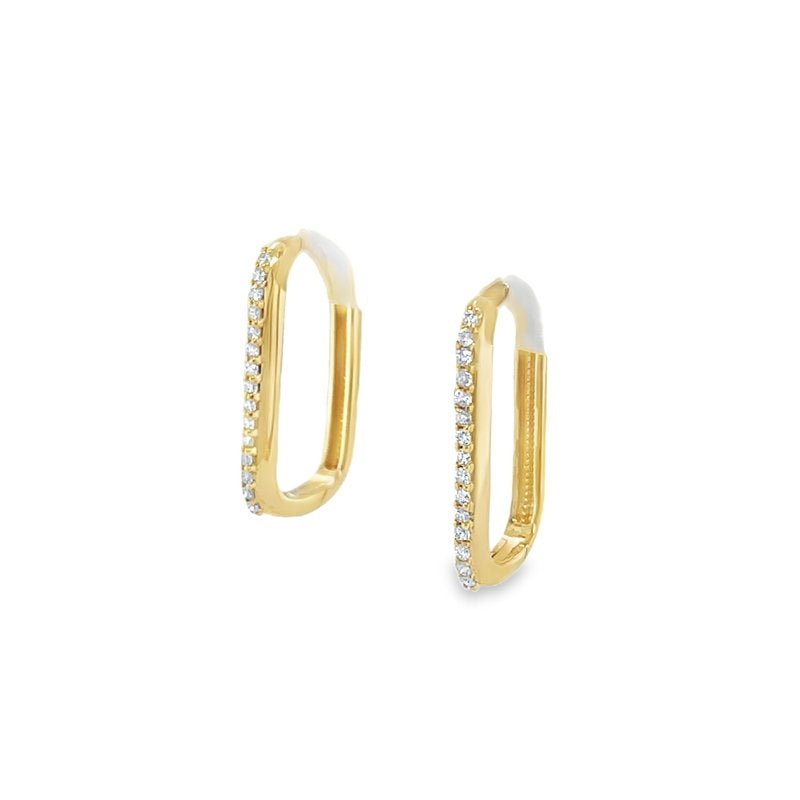 Jai's 14K Yellow Gold Diamond Paperclip Hoops