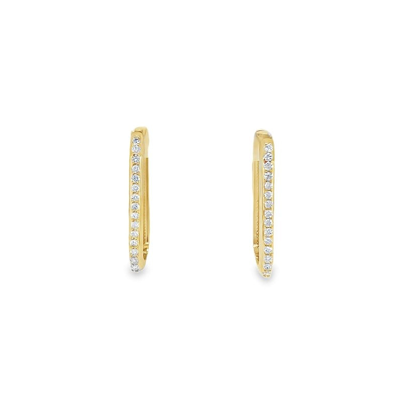 Jai's 14K Yellow Gold Diamond Paperclip Hoops