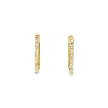 Jai's 14K Yellow Gold Diamond Paperclip Hoops