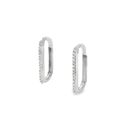 Jai's 14K White Gold Diamond Paperclip Hoops