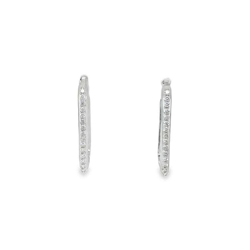 Jai's 14K White Gold Diamond Paperclip Hoops