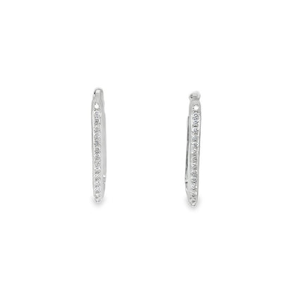 Jai's 14K White Gold Diamond Paperclip Hoops