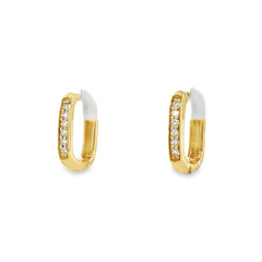 Jai's 14K Yellow Gold Petite Diamond Paperclip Huggies