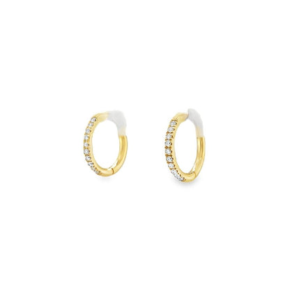 Jai's 14K Yellow Gold Petite Thin Diamond Hoops