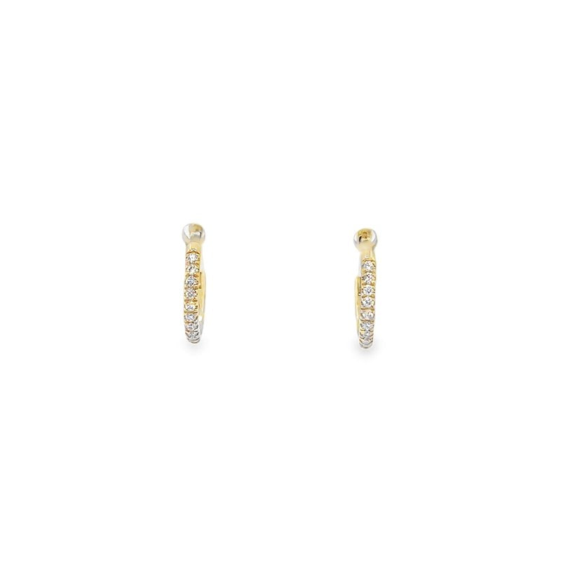 Jai's 14K Yellow Gold Petite Thin Diamond Hoops