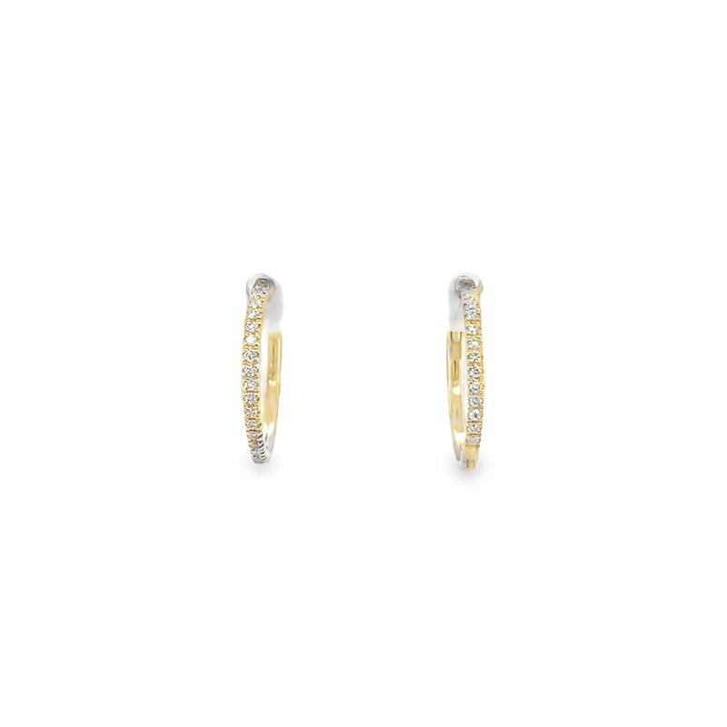 Jai's 14K Yellow Gold Thin Diamond Hoops