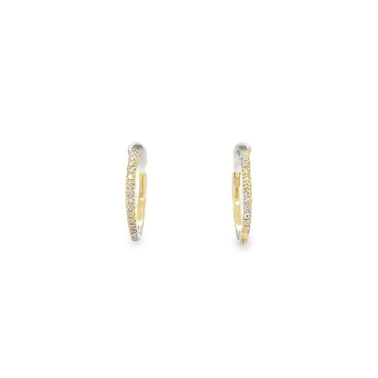 Jai's 14K Yellow Gold Thin Diamond Hoops