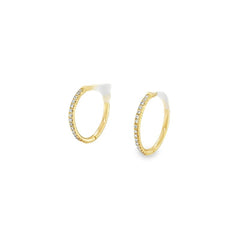 Jai's 14K Yellow Gold Thin Diamond Hoops