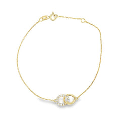 Jai's 14K Yellow Gold Diamond Infinity Bracelet