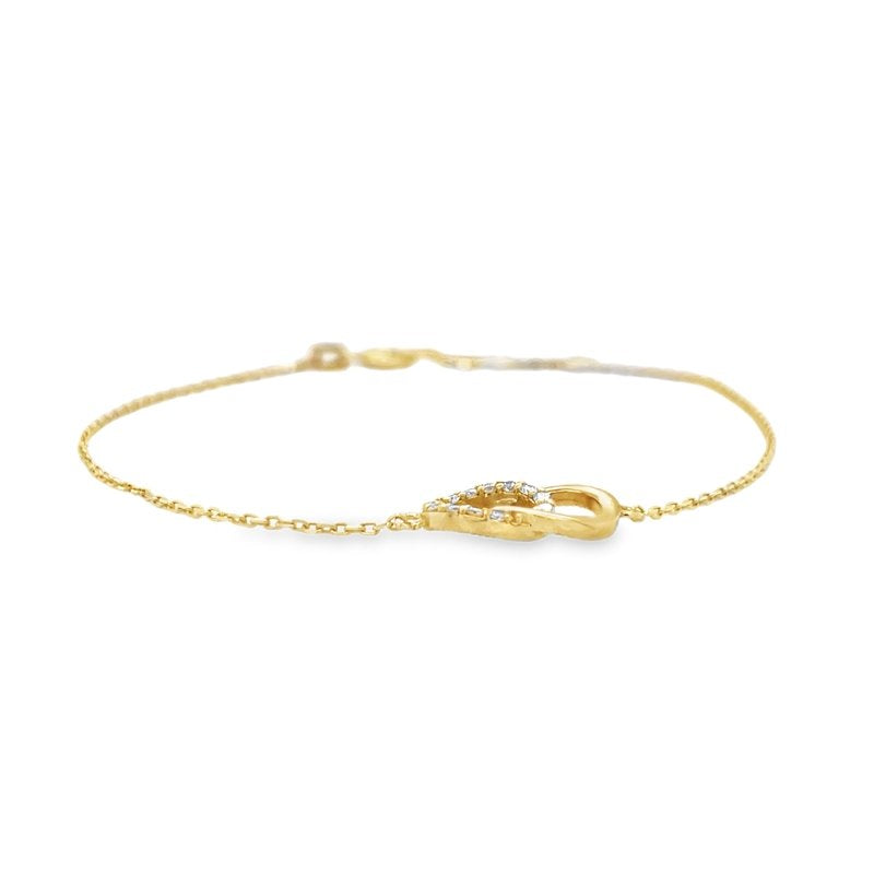 Jai's 14K Yellow Gold Diamond Infinity Bracelet