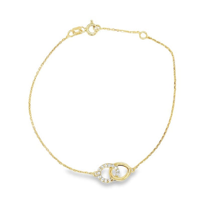 Jai's 14K Yellow Gold Diamond Infinity Bracelet