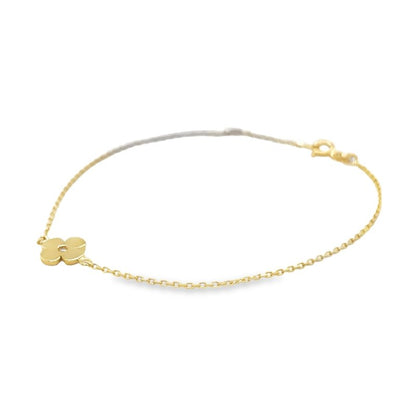 Jai's 14K Yellow Gold Diamond Clover Bracelet
