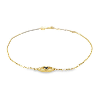 Jai's 14K Yellow Gold Sapphire Evil Eye Bracelet