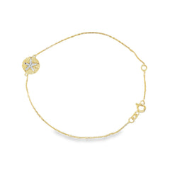 Jai's 14K Yellow Gold Diamond Sand Dollar Bracelet