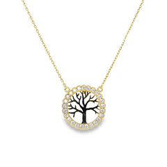Jai's 14K Yellow Gold Diamond Tree of Life Necklace