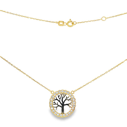 Jai's 14K Yellow Gold Diamond Tree of Life Necklace
