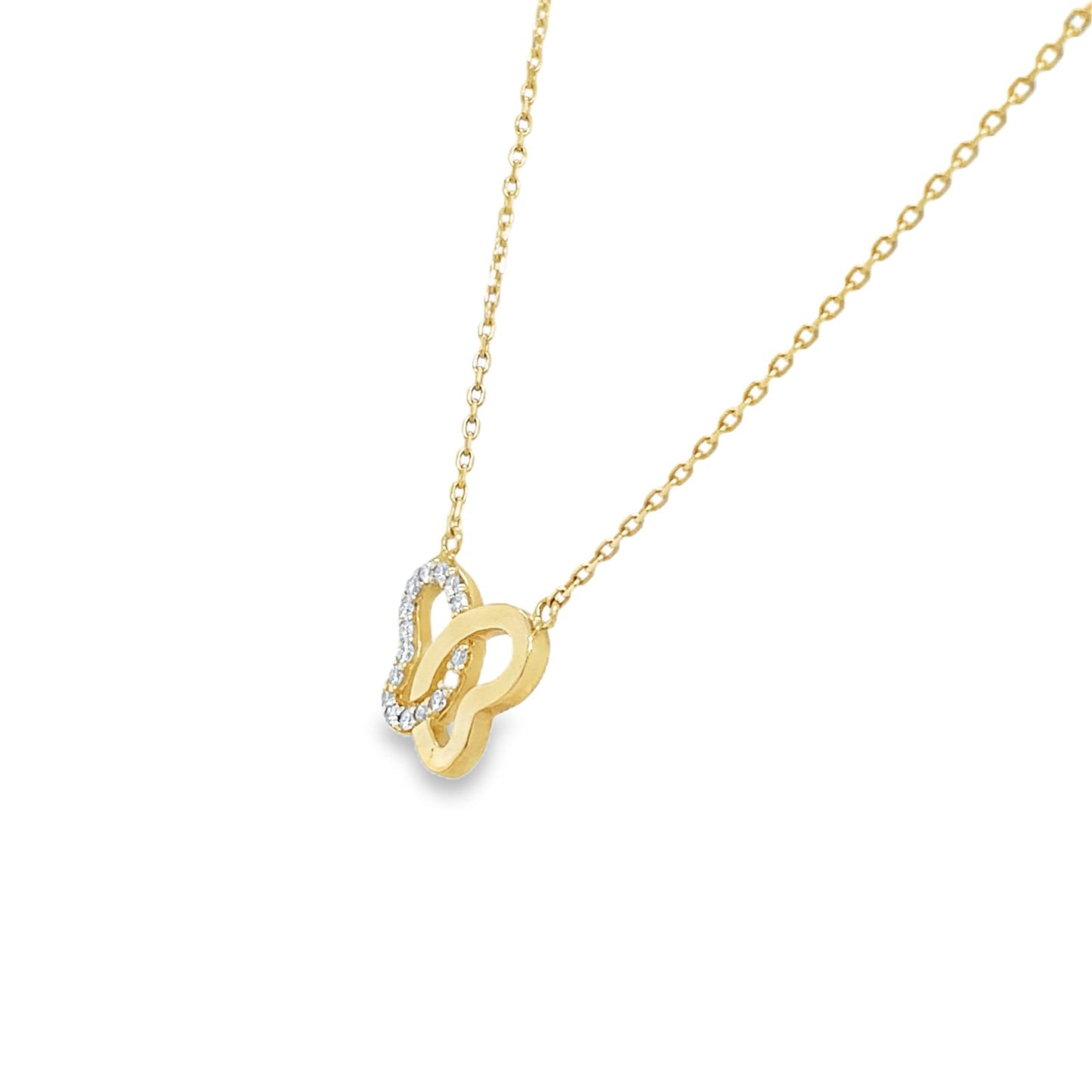 Jai's 14K Yellow Gold Diamond Butterfly Necklace