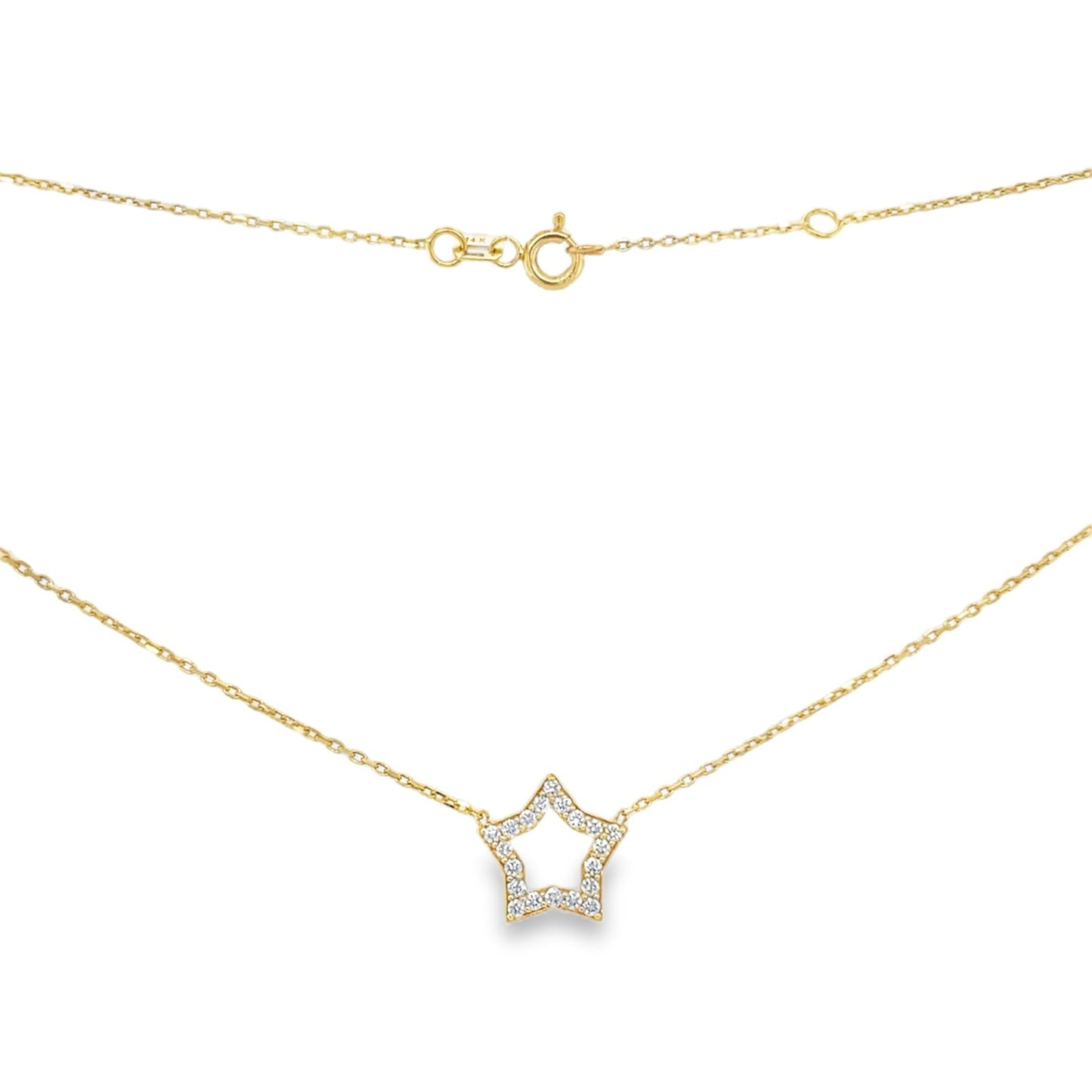 Jai's 14K Yellow Gold Diamond Star Necklace