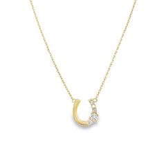 Jai's 14K Yellow Gold Diamond Horseshoe Necklace