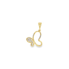 Jai's 14K Yellow Gold Diamond Butterfly Pendant