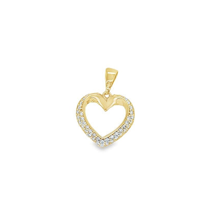 Jai's 14K Yellow Gold Petite Diamond Heart Pendant