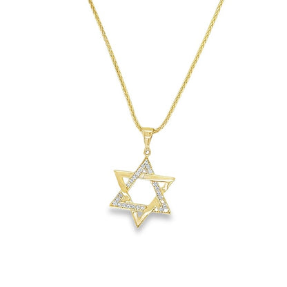 Jai's 14K Yellow Gold Diamond Star of David Pendant