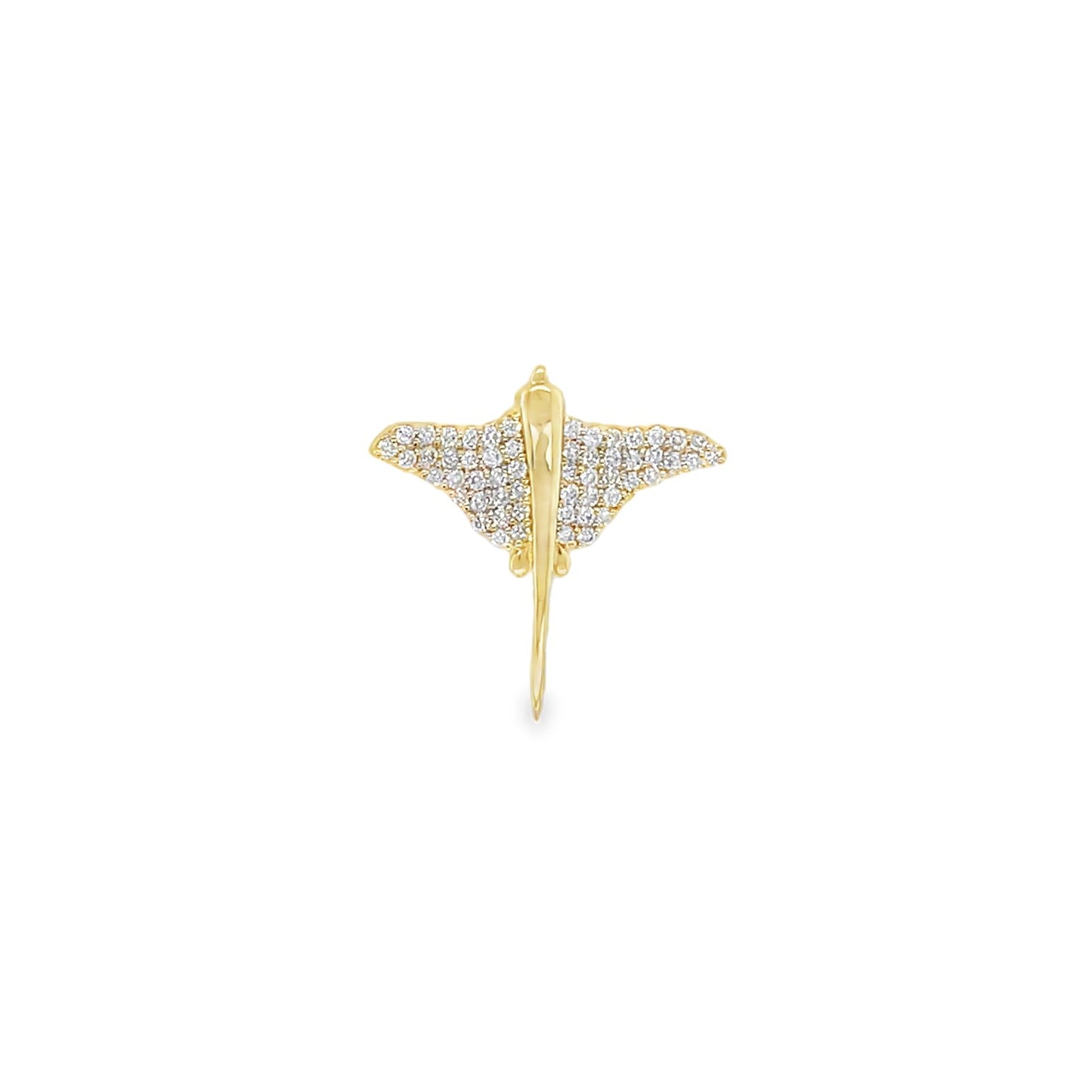 Jai's 14K Yellow Gold Diamond Stingray Pendant