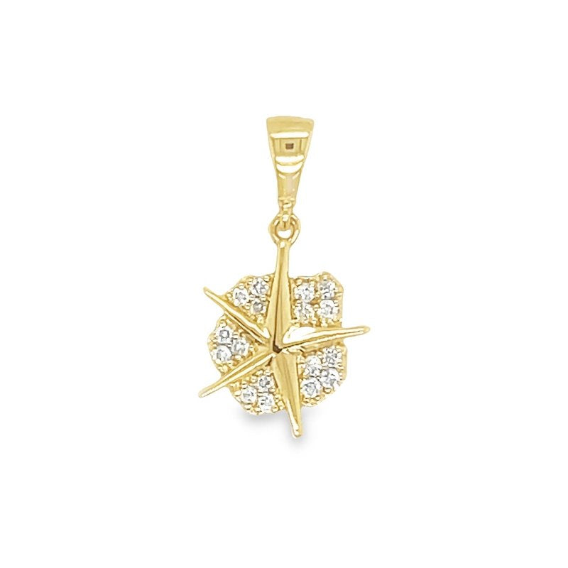 Jai's 14K Yellow Gold Diamond Sand Dollar Pendant