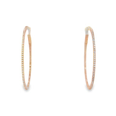 Jai's 18K Rose Gold Medium Diamond Inside-out Hoops