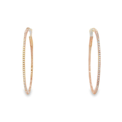 Jai's 18K Rose Gold Medium Diamond Inside-out Hoops