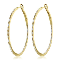 Jai's 18K Yellow Gold Diamond Inside-out Hoops