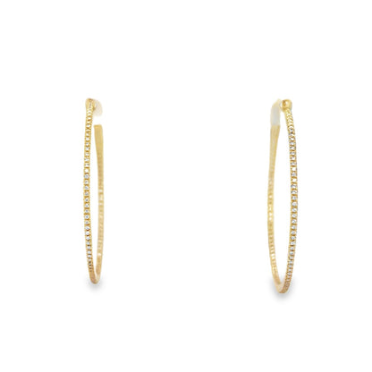 Jai's 18K Yellow Gold Medium Diamond Inside-out Hoops