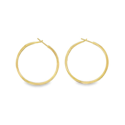 Jai's 18K Yellow Gold Medium Diamond Inside-out Hoops