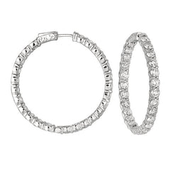 Morris & David's 14K White Gold 10-carat Diamond Inside-out Hoops