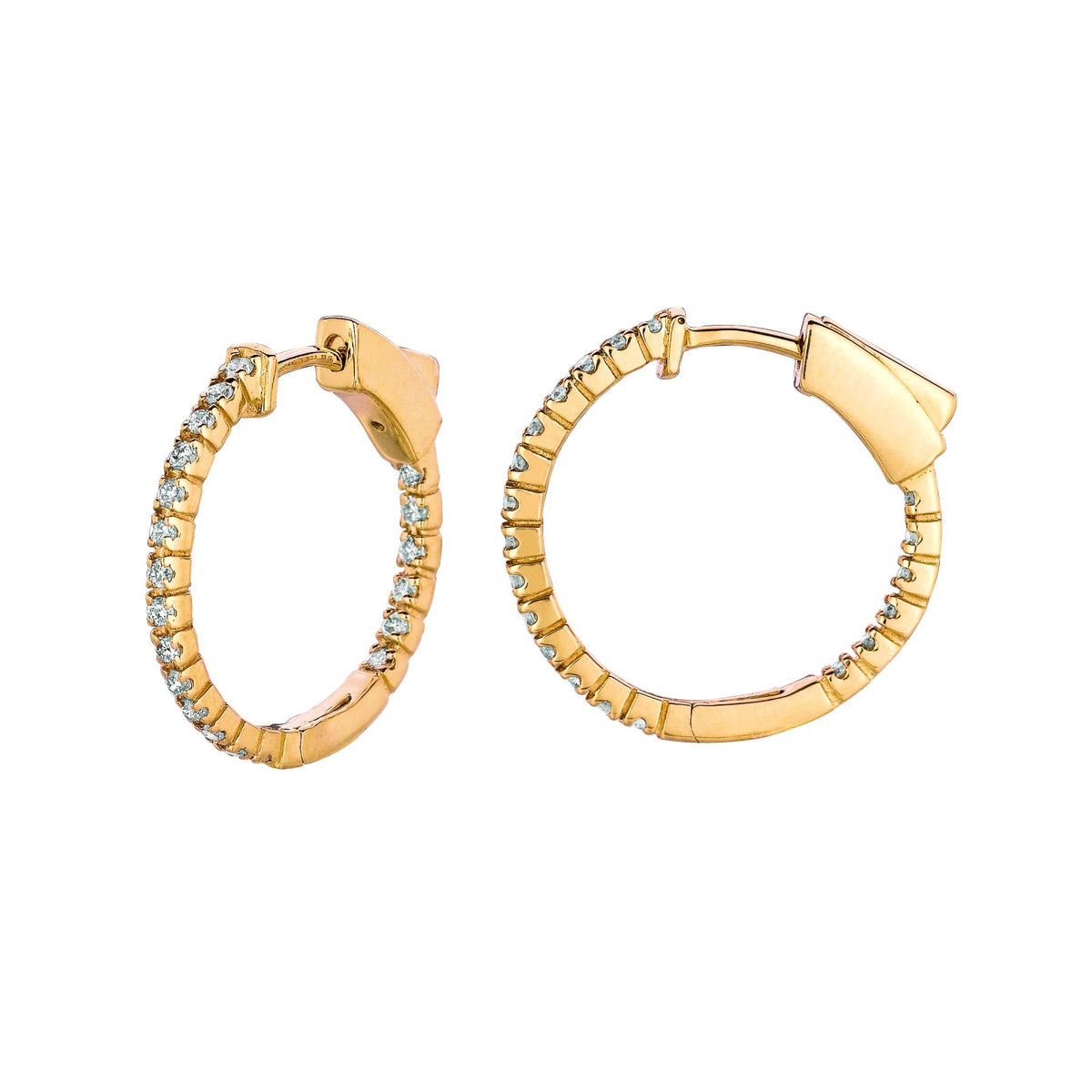 Morris & David's 14K Yellow Gold 0.5-carat Diamond Inside-out Hoops