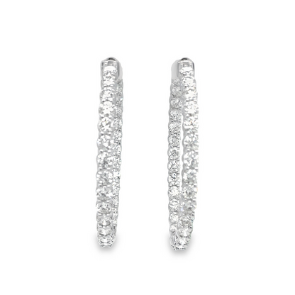 Morris & David's 14K White Gold 9-carat Diamond Inside-out Hoops