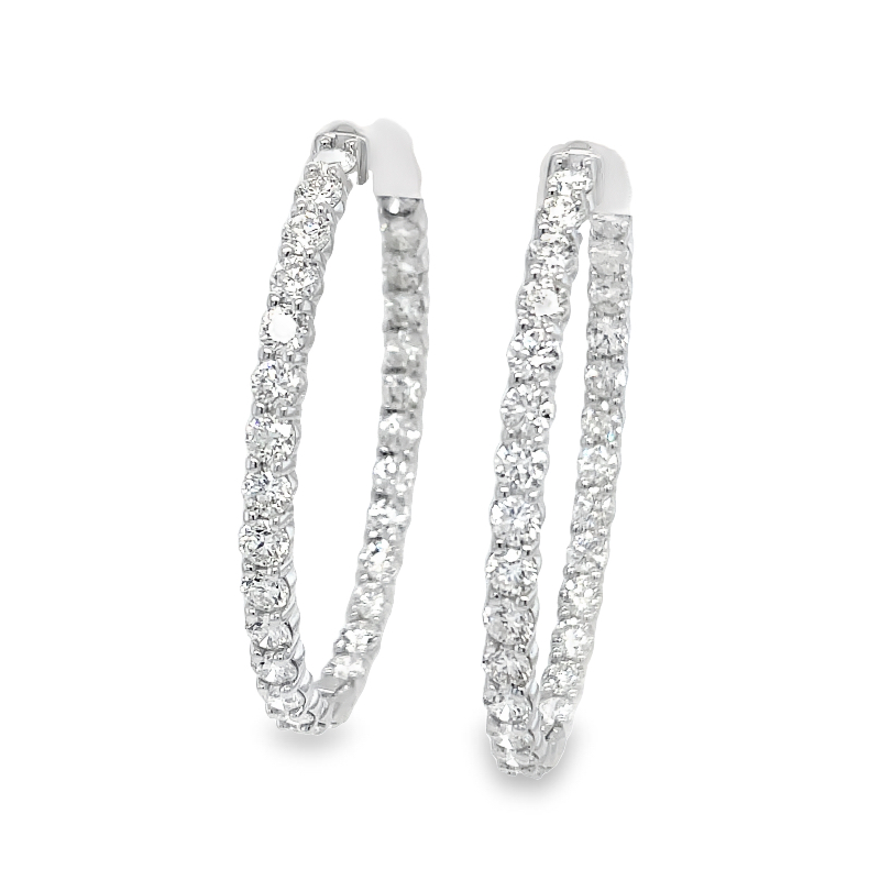 Morris & David's 14K White Gold 9-carat Diamond Inside-out Hoops