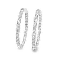 Morris & David's 14K White Gold 9-carat Diamond Inside-out Hoops