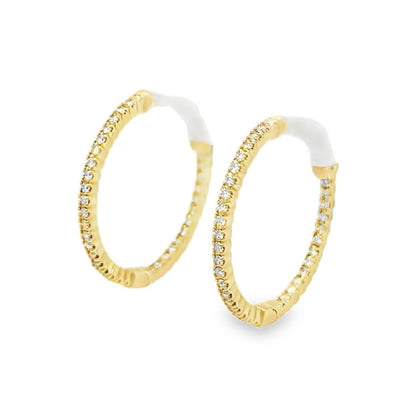 Morris & David’s 14K Yellow Gold 0.5-carat Diamond Inside-out Hoops