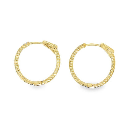 Morris & David’s 14K Yellow Gold 0.5-carat Diamond Inside-out Hoops