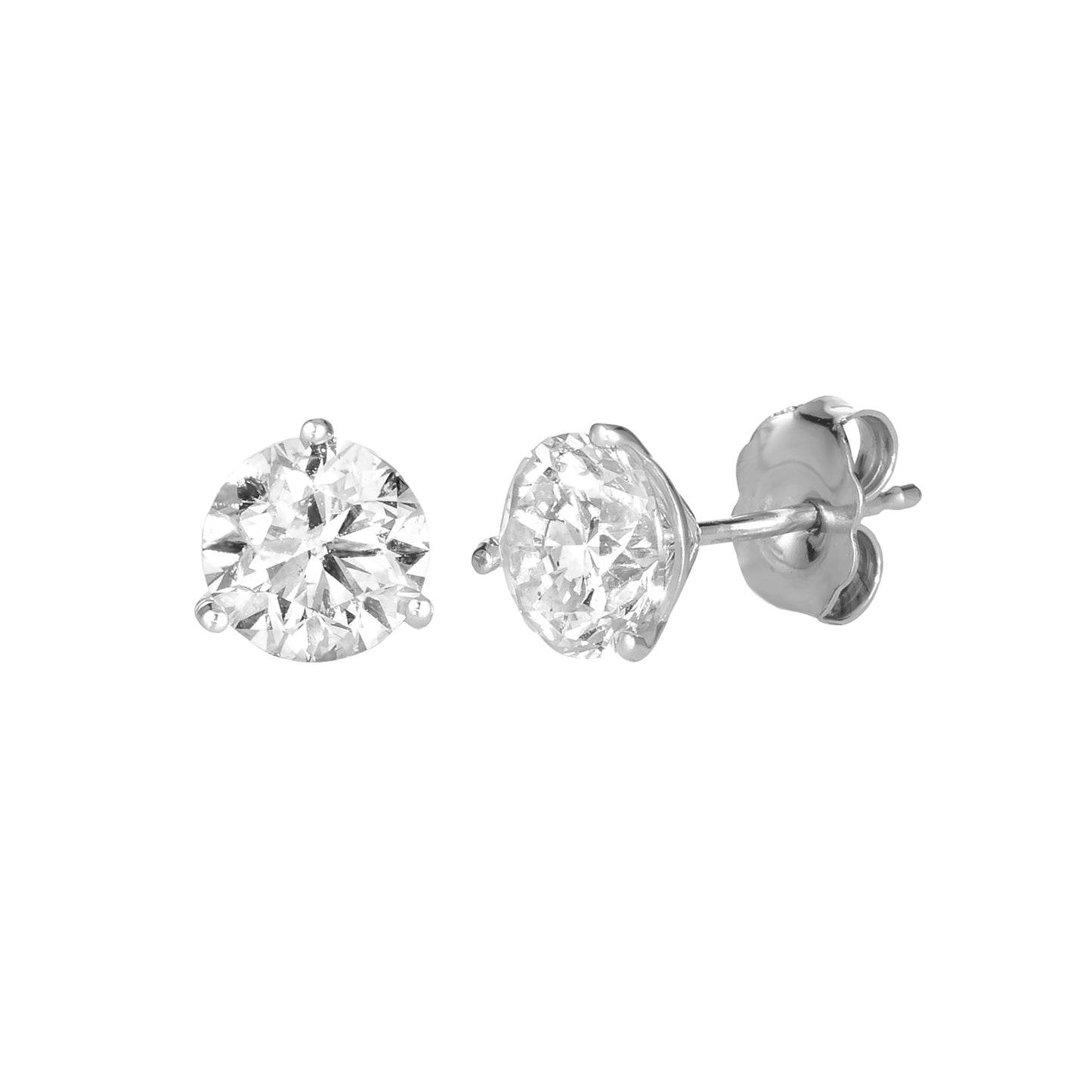 Morris & David's 14K White Gold 0.25-carat Solitaire Diamond Martini Studs