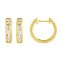 Morris & David's 14K Yellow Gold 0.5-carat Diamond Huggies