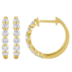 Morris & David's 14K Yellow Gold 0.5-carat Diamond Huggies