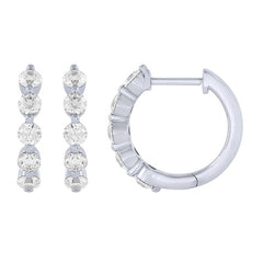 Morris & David's 14K White Gold 1-carat Diamond Huggies