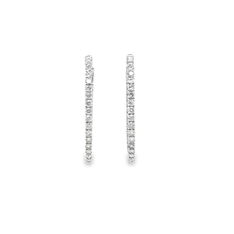 Morris & David’s 14K White Gold 4-carat Diamond Inside-out Hoops