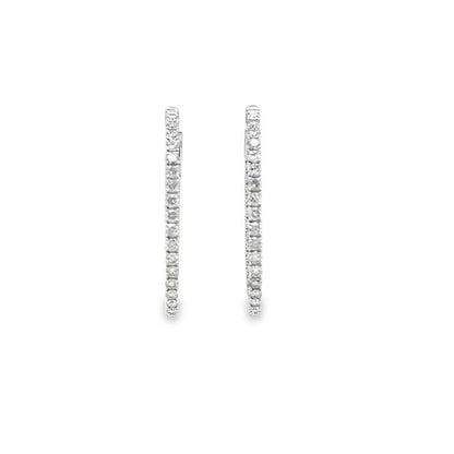Morris & David’s 14K White Gold 4-carat Diamond Inside-out Hoops