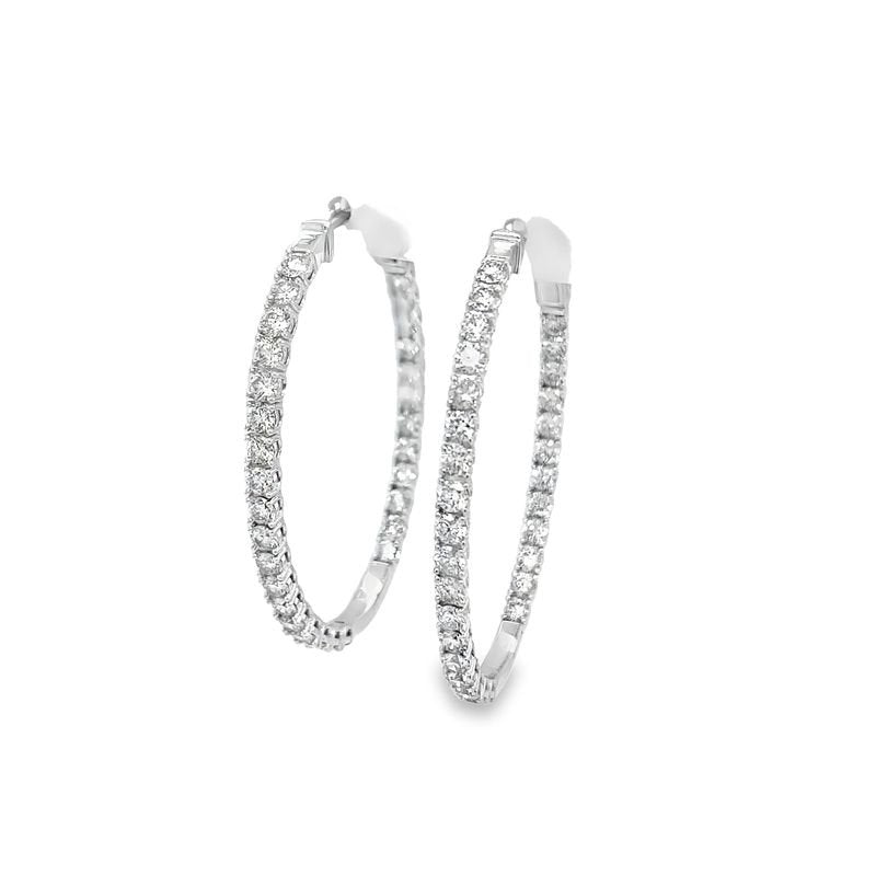 Morris & David’s 14K White Gold 4-carat Diamond Inside-out Hoops