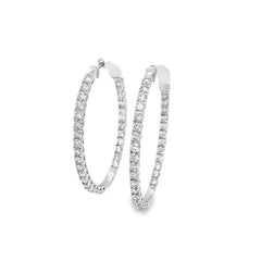 Morris & David’s 14K White Gold 4-carat Diamond Inside-out Hoops