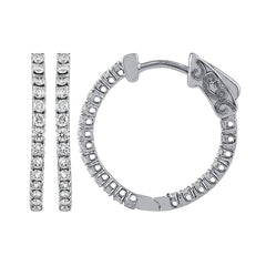 Morris & David's 14K White Gold 0.5-carat Diamond Inside-out Hoops