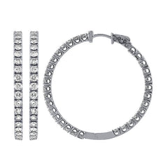 Morris & David's 14K White Gold 4-carat Diamond Inside-out Hoops